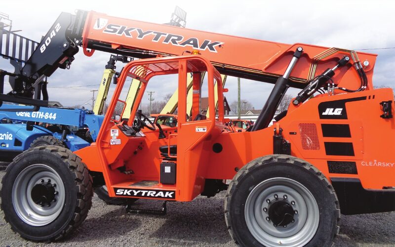 SkyTrak telehandler on the General Rental yard in Steubenville, Ohio